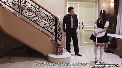 Young Maid Anna Kimijima Fucked By Old Boss