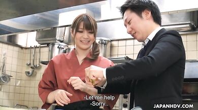 The magic restaurant with Kyoka Makimura and Sakura Aoi fucking men