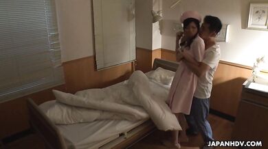 Hot nurse Sara Yurikawa fucked in hospital threesome