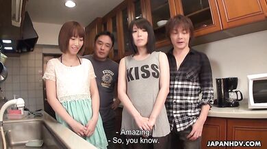 Nonoka Kaede and Sena Sakura are fucked in foursome