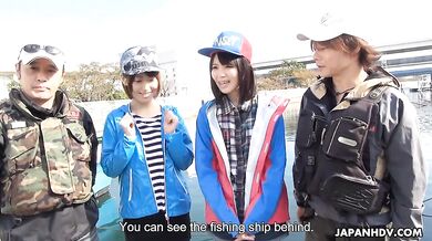 Nonoka Kaede is fucked on a boat after fishing contest