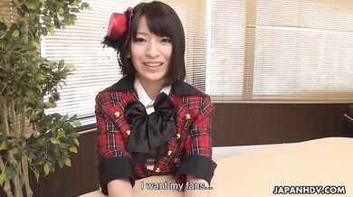 Ruri Narumiya gets cum on her ass from her fans