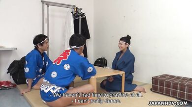 Ao odori fan Amiru Kinohara is fucked in wild threesome