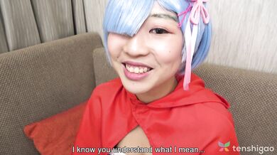 Chubby Riho Machida is so cute in her cosplay costume
