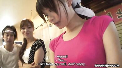 Pretty girl had group sex at work, all day