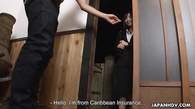 Insurance lady fucked a married guy all day