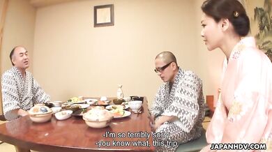 One hot woman is amusing two married men