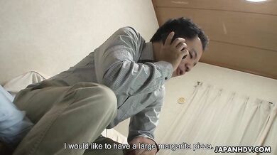 Lovely pizza delivery girl is a real slut