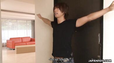 Hot dream maid Momoko Aiuchi gets gangbanged