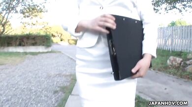 Horny Asian teacher Jun Sena is a total whore