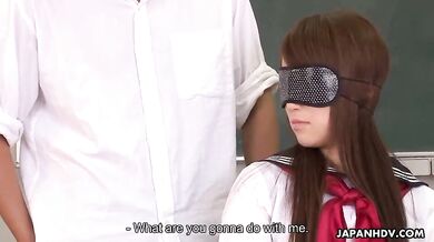 Asian slut gets blindfolded and drilled hard