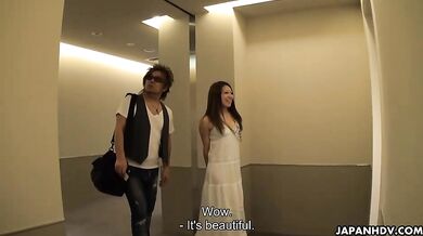 Sexy Japanese cutie gets drilled by her man