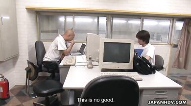 Super cute Japanese slut fucked by two guys