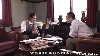 Nana Kunimi sucks old man's dick with joy