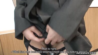 Sexy office lady Arisa Suzuki gets nailed