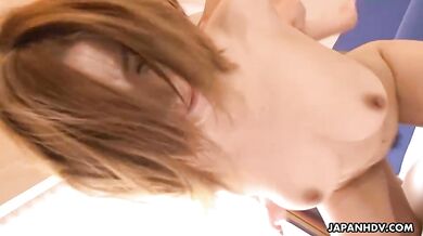 Japanese slut Yuna Hirose enjoys four cocks