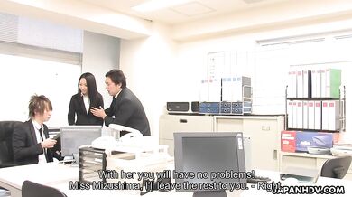 Hot lady Ai Mizushima pleases her horny boss