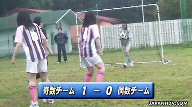 Japanese soccer sluts gets multiple cocks