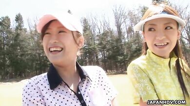 Beautiful Nana Kunimi gets two nice peckers