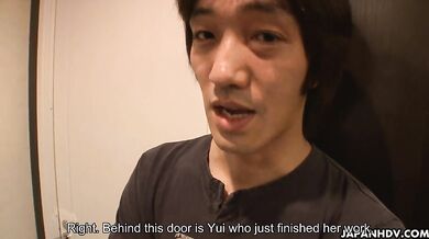 Nasty bukkake with hot cutie Yui Takashiro