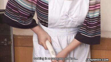 Innocent masturbation makes Waka Kano suck