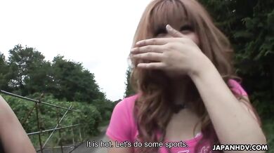 Sarina Tsubaki makes hot amateur porn outdoor