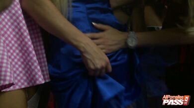 Brit pornstars in a lesbian orgy