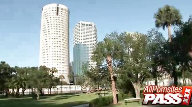 Naughty Amateur Flashing Her Tits in Public