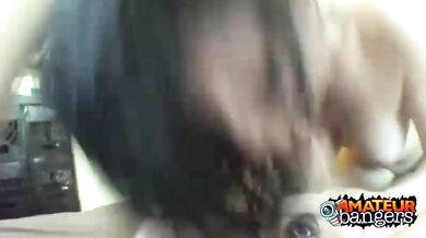 Amateur Bonnie sucking a cock