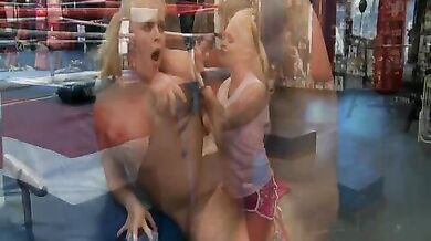 Angel Vain fucking in the boxing ring with her big tits