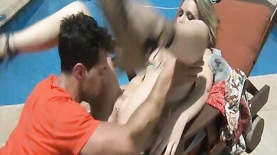 Courtney Cummz fucking in the patio with her piercings